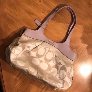 Lavender Coach shoulder bag